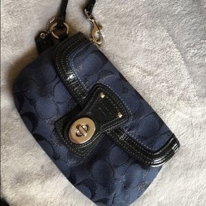 Blue Coach Wristlet